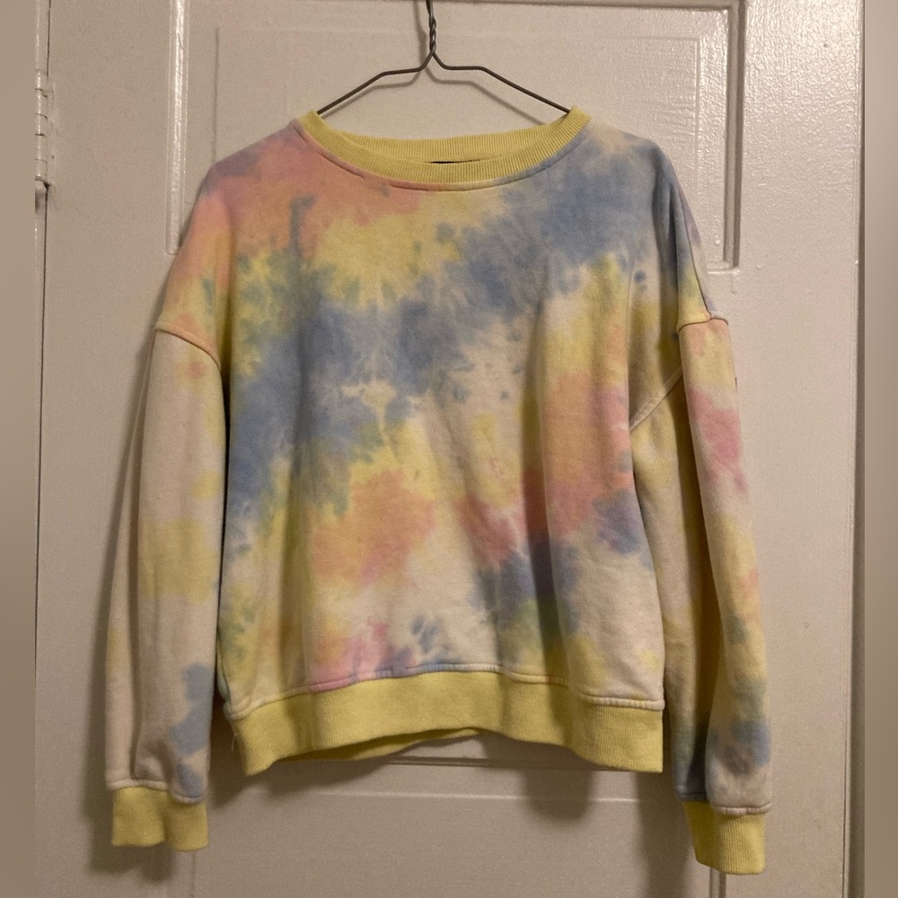 Pastel tie dye slouchy sweatshirt